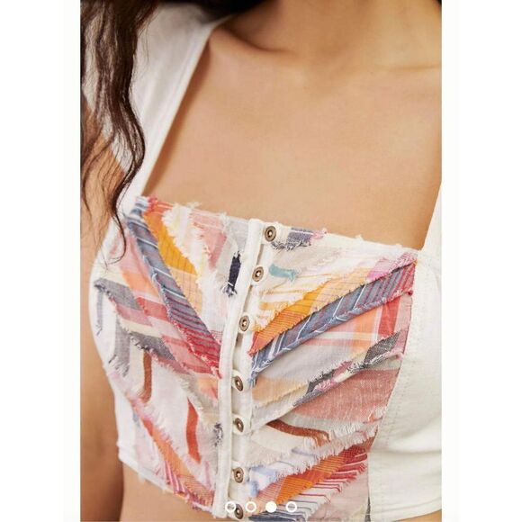 New Anthropologie x Pilcro Striped Ruffle Cami Size XL - Picture 6 of 9